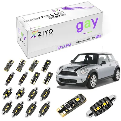 15 Bulbs White LED Full Interior Light Kit For MINI Cooper S R50 R53 2001-2007 • $22.26