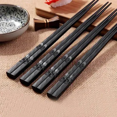 1 Pair Chinese Alloy Non-Slip Chopsticks Japanese Sushi Chop Sticks US • $3.14