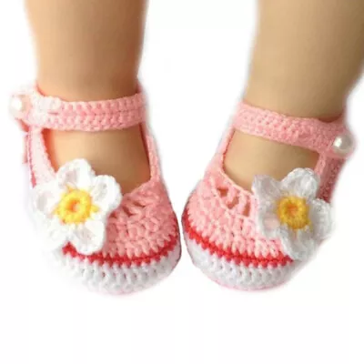 Hand-Knitted Shoes Baby Shoes Baby Accessories Crochet Shoes Baby Infant • £6.54