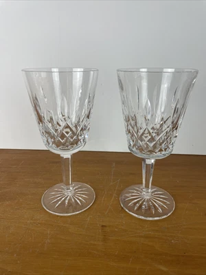$49.99 • Buy 2 Vintage WATERFORD CRYSTAL LISMORE 6 7/8  Water Goblets 