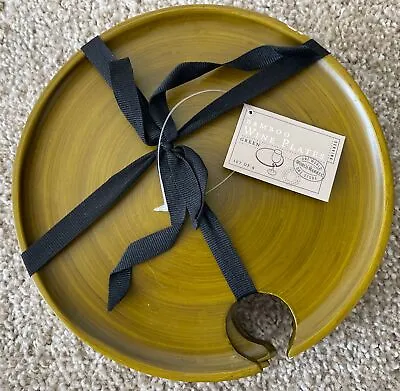 World Market Bamboo Olive Green Wine Plates Set Of 4 • $40