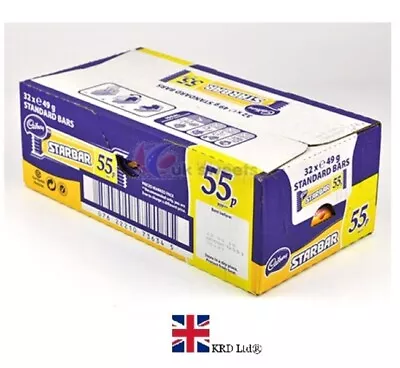 CADBURY STARBAR Star Bar Chocolate Box Of 16 X 49g Gift Box Case Full Packs UK • £17.65