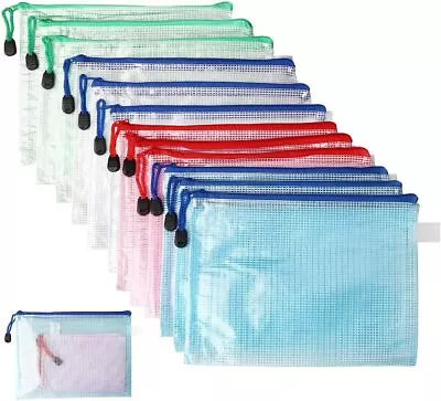 Zhiye A5 Plastic Wallets A5 Document Folders Zip-Lock Bags Files Folder Bags • £8.99