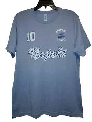 New Napoli Scudetto #10 Tribute Soccer Supporters Mens Large Soft Comfy T-Shirt • $30