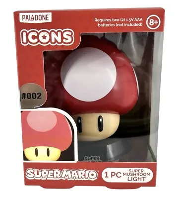 Nintendo Super Mario Super Mushroom Night Light #002 Lamp Paladone Icons   NEW • $15