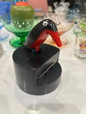 Vintage Woodpecker Penguin Toucan Bird Toothpick Holder Dispenser • $29.95