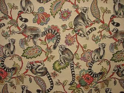 £14.99 • Buy Madagascan Lemur  Animal Tapestry  Designer Fabric Upholstery Curtains Cushions