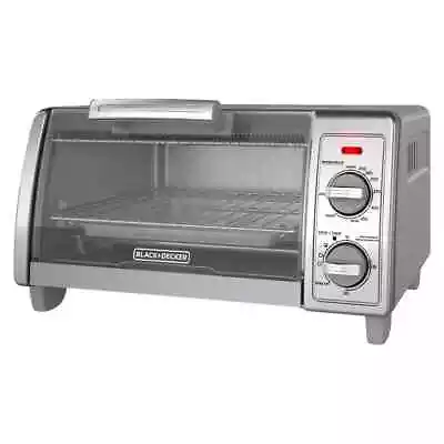 BLACK+DECKER 4-Slice Crisp 'N Bake Stainless Steel Air Fry Toaster Oven • $36