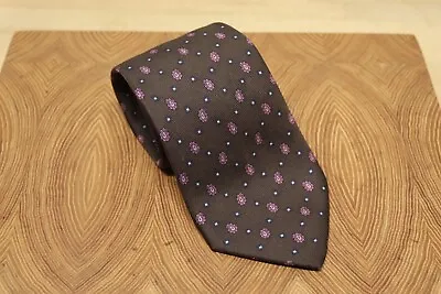 Etro Milano Silk Tie Brown And Pink Paisley Made In Italy • $25