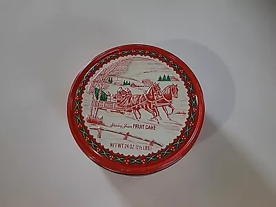 Vintage Shirley Jean Fruit Cake Tin 24 Oz Size - Christmas • $6