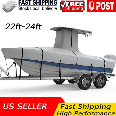 Trailerable Center Console T-Top Boat Cover 1200D Heavy-Duty Waterproof UV-Proof • $160.91