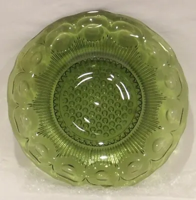 Vintage Green Glass Dessert Plate/saucer Excellent Condition • $3.95