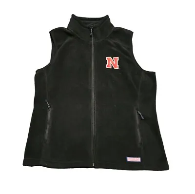 Vineyard Vines X Nebraska Huskers Fleece Womens Vest Size M Martha's Whale Logo • $22.74