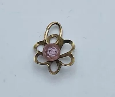 🦋14K Flower Vintage Romantic Charm/Pendant Yellow Gold • $1