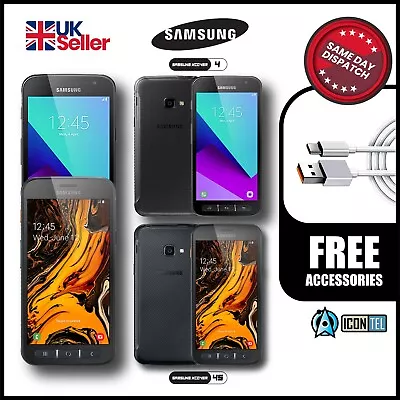 Samsung Galaxy XCover 4-XCover 4S-XCover 5-16/32/64GB 4G Unlocked BLACK ANDROID • £36.99