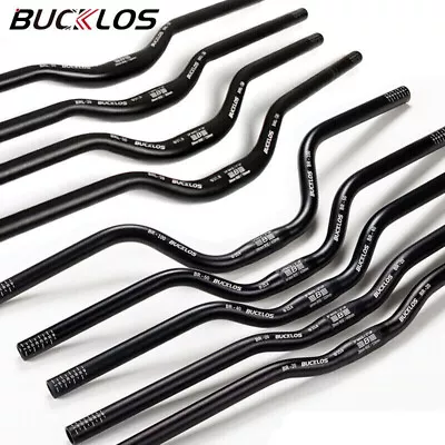 BUCKLOS Riser Handlebar Bike 25.4/31.8*620-780mm Aluminum Alloy Mountain BMX Bar • $16.89