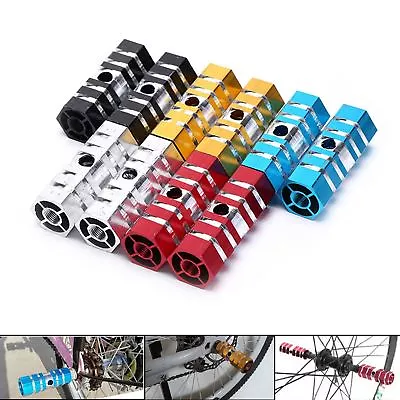 £3.99 • Buy BMX Stunt Scooter Pegs Alloy Hexagonal Bike Bicycle Axle Foot 3/8 2pcs