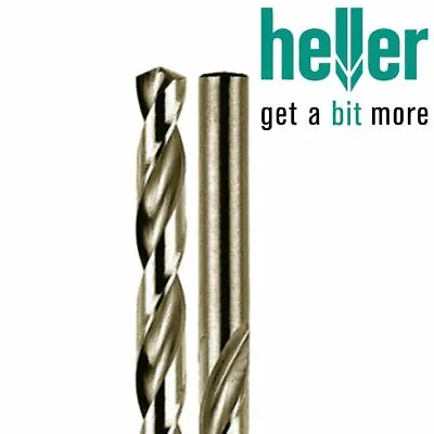 HIGH QUALITY HELLER HSS-G GROUND DRILL BITS ALL SIZES Cuts Hard Metals Steel • £3.25