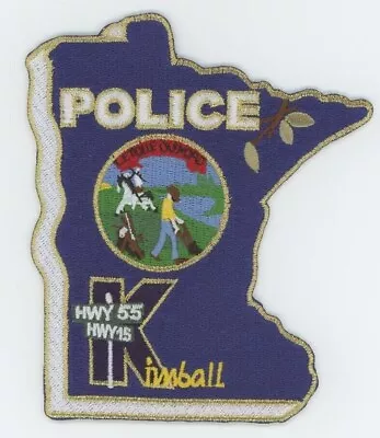 Minnesota Mn Kimball Police Nice State Shaped Shoulder Patch Sheriff • $6.99
