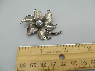 Vintage Danecraft Sterling Silver Brooch Pin Flower • $14.99