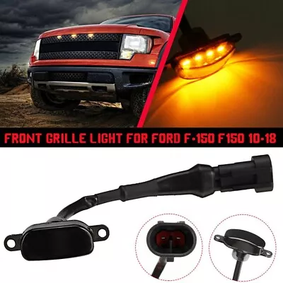 Modern Front Grille Grill LED Light Smoke Raptor Style Fits For Ford F150 Amber • $22.03