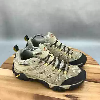 Merrell Moab Ventilator Womens 8.5 Hiking Shoes Brown Leather Low Top Lace Up • $39.99