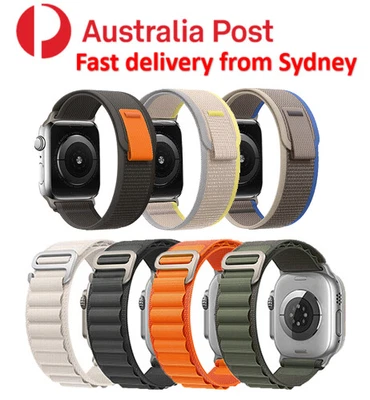 $6.99 • Buy For Apple Watch Ultra Series 8 7 6 5 4 3 2 SE Alpine Trail Nylon Loop Band Strap