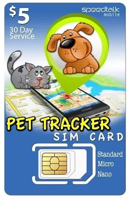 $5 SIM CARD For Pet Tracker And Other GPS Tracking Devices | 3 In 1| GSM 4G LTE • $5