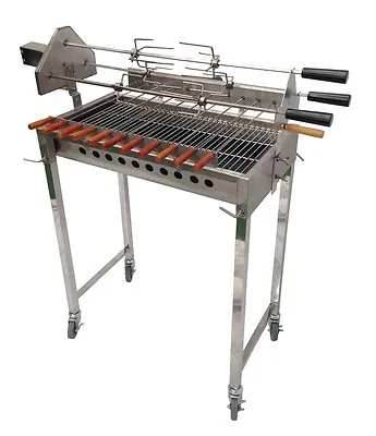 Cypriot Greek Stainless Steel Rotisserie Charcoal BBQ - ExDisplay • £399.99