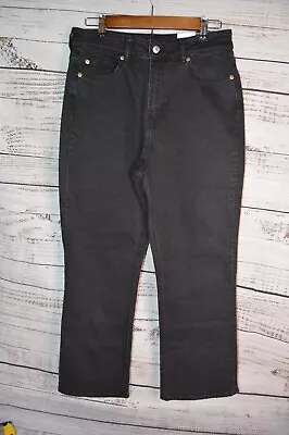 H&M Black Regular Waist Stretch Flare Jeans Size 10 NWT Fall Summer Casual • $12.99