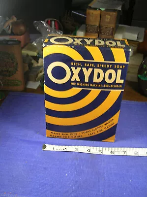 Vintage 1940s Full Box Of Oxydol 24 Oz Cleaning Soap Clothes Dishes Unopened • $29.99