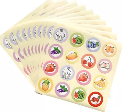 FRUIT STICKERS Cake Strawberry Food Label Seal Scrapbook Journal Card Craft Deco • £3.39