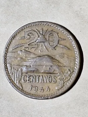 1944 MEXICO 20C Uncertified UNGRADED MEXICAN 20 CENTAVOS COIN SOLID WORLD    2nd • $3.60