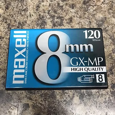 Maxell 8mm GX-MP High Quality 120 Camcorder Blank Video Cassette Tape. • $5.79