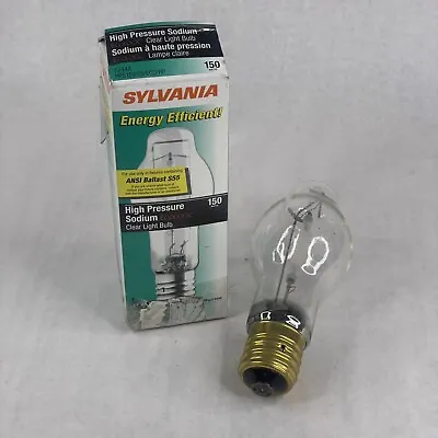 SYLVANIA LU150 HPS 150 Watt Lumalux/Eco High Pressure Sodium Clear Bulb Mogul • $14.96