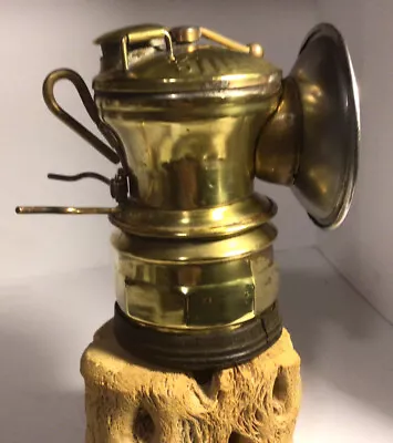 Vintage Auto-Lite Brass Miner’s Carbide Lamp Cleaned • $69.99