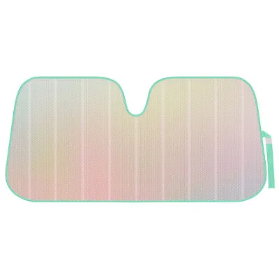 Matte White Car Sunscreen-Iridescent Folding Shade 58x27 InchWindshieldProtector • $22.11