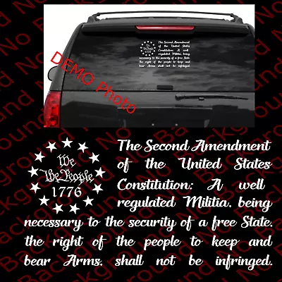 We The People 1776  Flag 2A Vinyl Decal 2nd Amendment Gun Rights USA US027A • $15.50