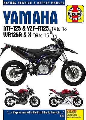 Yamaha MT-125YZF-R125 14-5 WR125R/X 09-15 Haynes Repair Manual Paperback • £31.74