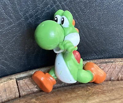 YOSHI RUNNING 2008 Nintendo PVC Toy Mini 2  Figure Cake Topper Super Mario World • $4.99