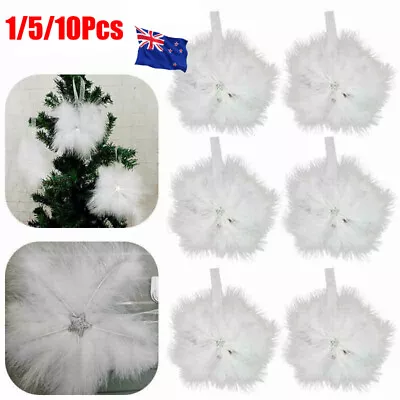 White Feather Star Bauble Hanging Christmas Tree Ornament Xmas Party Decor YA • $13.65