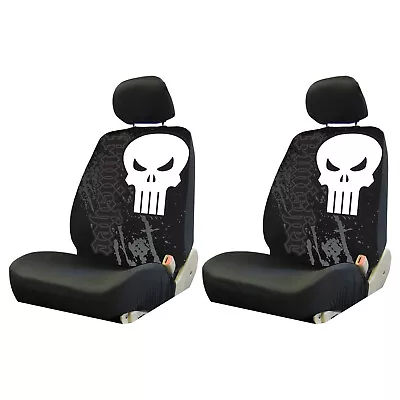 NEW Marvel Comics The Punisher Low Back Seat Covers Universal Fit • $64.01