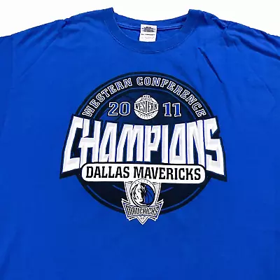 Dallas Mavericks Shirt Adult XL Blue 2011 Champions Western Conference Finals • $9.78