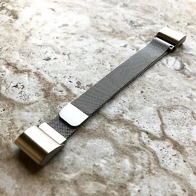 Silver Color Large Size Adjustable Milanese Loop Band Strap For Fitbit Charge 2 • $65.16