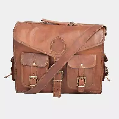Messenger Bag Genuine Vintage Brown Leather Shoulder Laptop Bag Briefcase New • $111.23