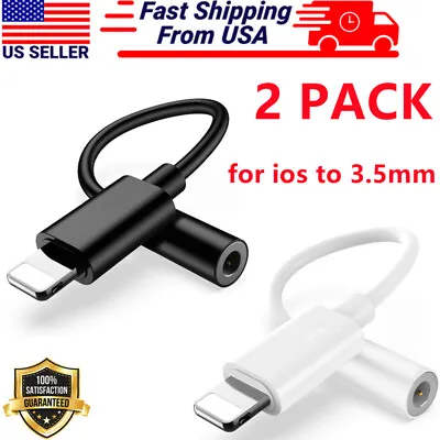 For IPhone Headphone Adapter Jack 8 Pin To 3.5mm Headphone AUX Adapter Cord • $4.75