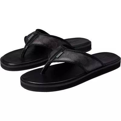 Coach Signature Flip-Flop Charcoal Black Men's Shoes Size 11 NWB • $54.99