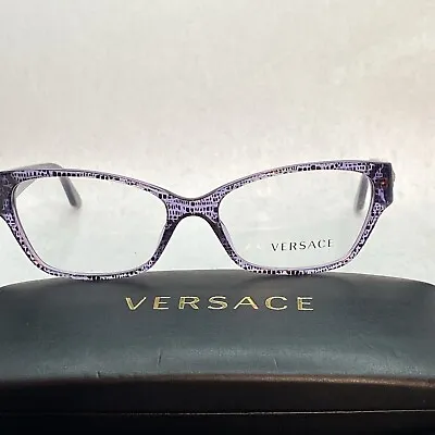 Womens Versace 3172 Eyeglasses Frames Violet Purple New W/demo Lenses • $39