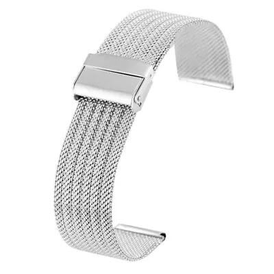 18mm 20mm 22mm 24mm Stainless Steel Mesh Watch Band Metal Strap With Spring Bars • $6.50