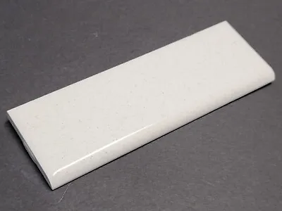 Vtg TILECREST Ceramic Edge Tile - White W/black Flecks Gloss Bullnose 6x2 NOS • $4